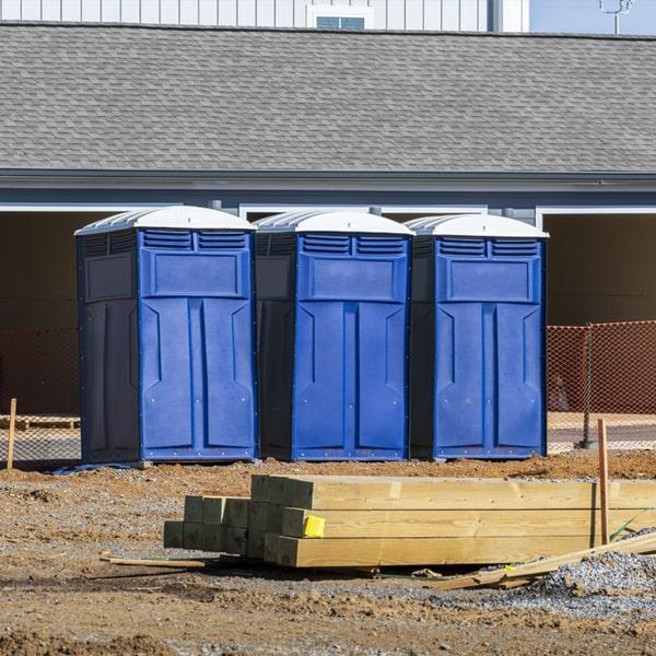 Heavy-duty construction site porta potty in Tampa, Florida